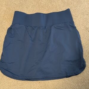 Navy Performance Skort with Wide Waistband